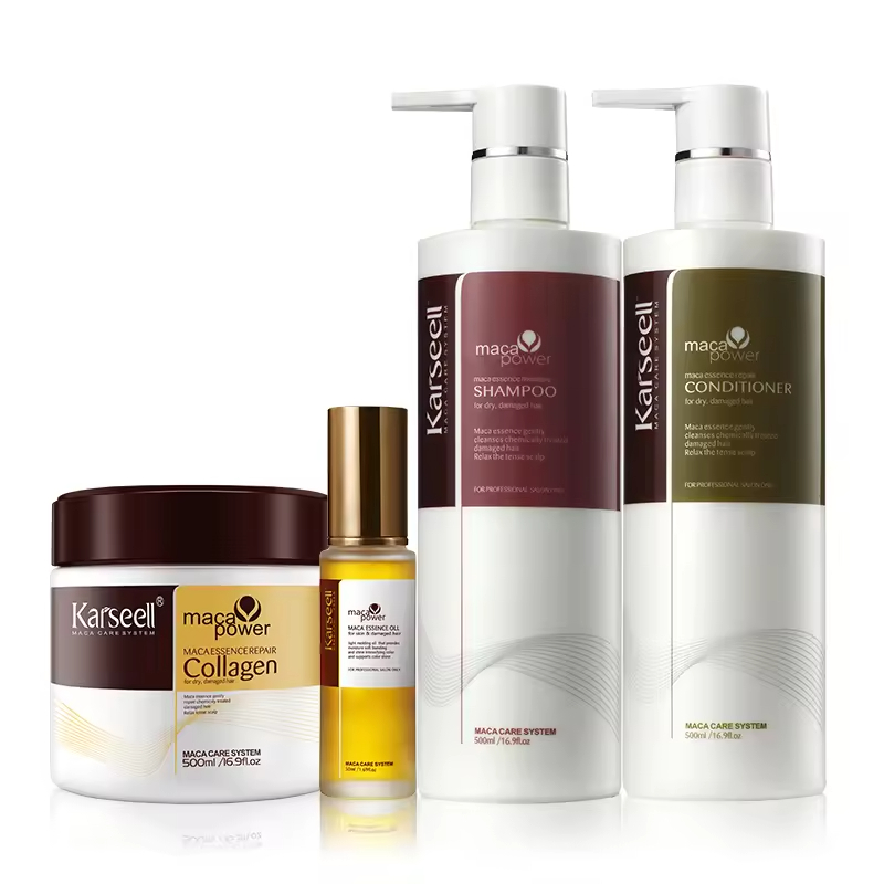 Karseell Luxurious Hair Care Set: Natural Protein Hair Progress Shampoo, Sulfate-Free Argan Oil, Keratin Masks, and Conditioner