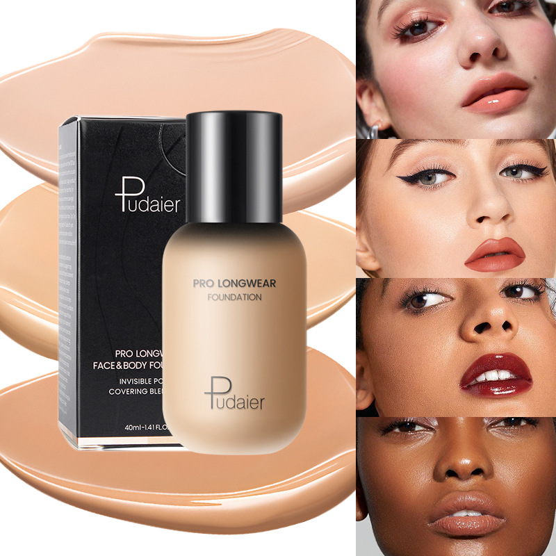 Pudaier OEM Cosmetics Light-weight Waterproof Liquid Basis – 40 Colours, Lengthy-Lasting Full Protection, Non-public Label